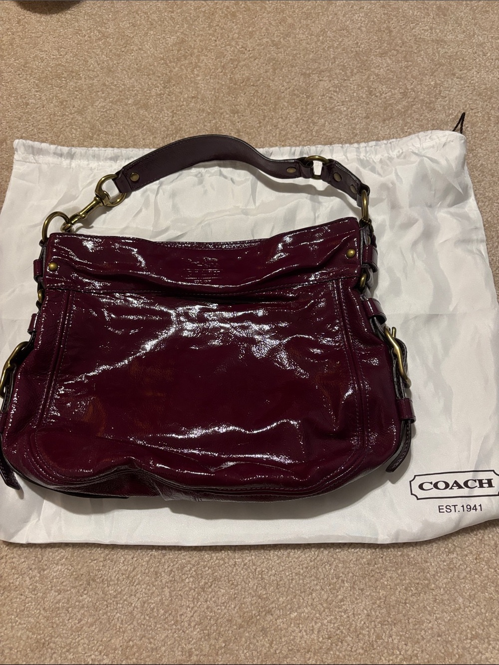 Coach Vintage Patent Leather Shoulder Bag